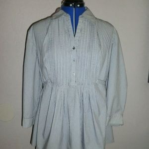 Duo Maternity Blouse Top Size XL 3/4 Sleeve stripe
